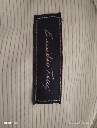 Camisa manga larga blanca y verde