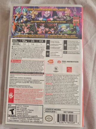 Dragon Ball FighterZ Switch + Xenoverse sin caja