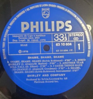 Vinilo Shirley & Company - Shame, Shame, Shame