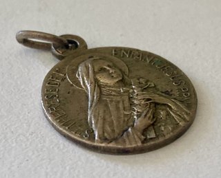 Medalla religiosa muy antigua S. Thérèse. Coleción