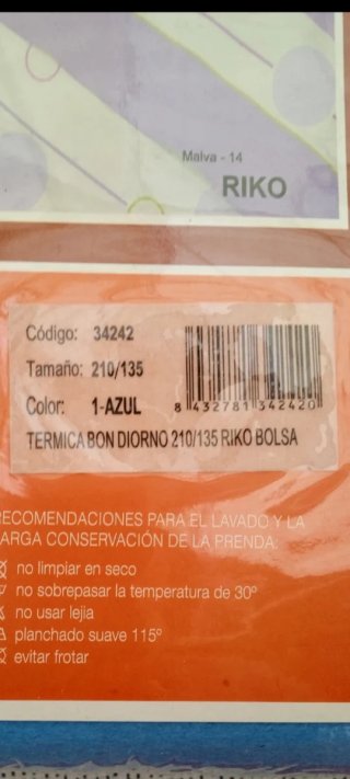 Juego Sábanas Térmicas 1.35