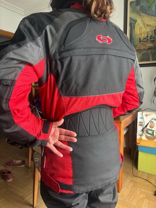 Chaqueta Moto Mujer LEVIOR Negra/Roja