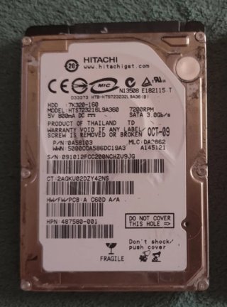 Lotto 5 Hard disk SATA 2.5 vari tagli