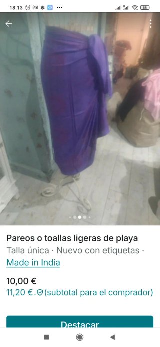 Pareo Indio Rosa y Blanco