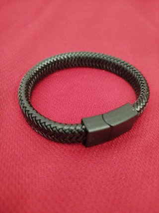 Pulsera de cuero trenzada unisex