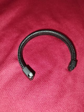 Pulsera de cuero trenzada unisex