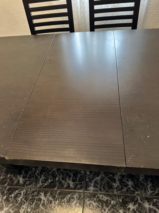 Mesa de comedor extensible madera color wengue