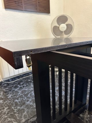 Mesa de comedor extensible madera color wengue