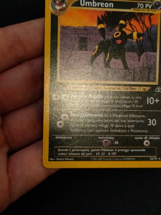 Carta Pokémon Umbreon NDI 32 Neo Discovery Ita Nm