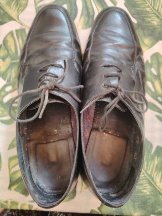 Zapatos de piel de caballero negros Tafilete