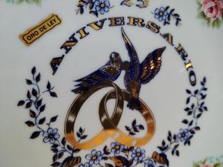 Plato de porcelana 25 Aniversario