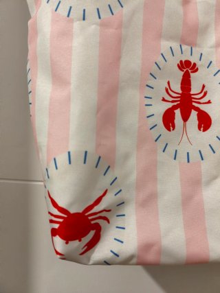 Bolsa de playa con cremallera hecha a mano