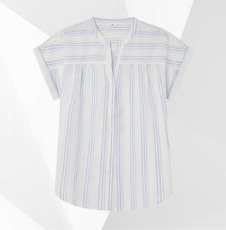 Talla L. Blusa de rayas manga corta SPRINGFIELD