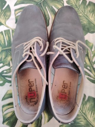 Zapatos de piel Nupfer grises caballero