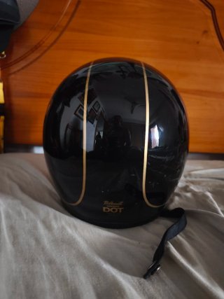 Casco Biltwell Negro Dorado