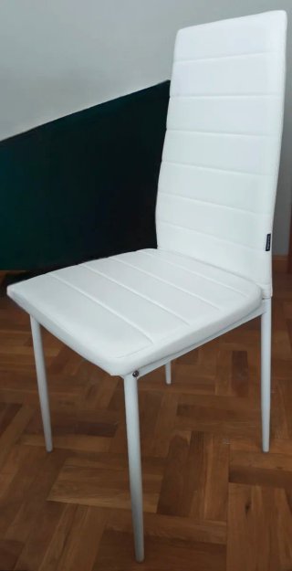 Mesa de comedor cristal y metal