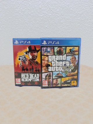 Pack Red Dead Redemption 2 y GTA 5 PS4