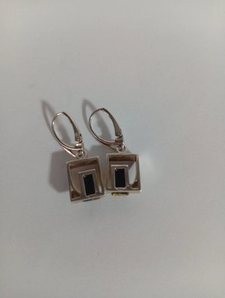 Pendientes Plata Ámbar Verde