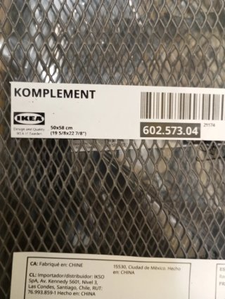 2 Bandejas  Complemento IKEA Gris Metálica