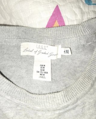 Jersey gris manga larga