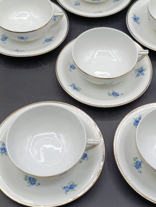 Set tazas café largo o té porcelana francesa
