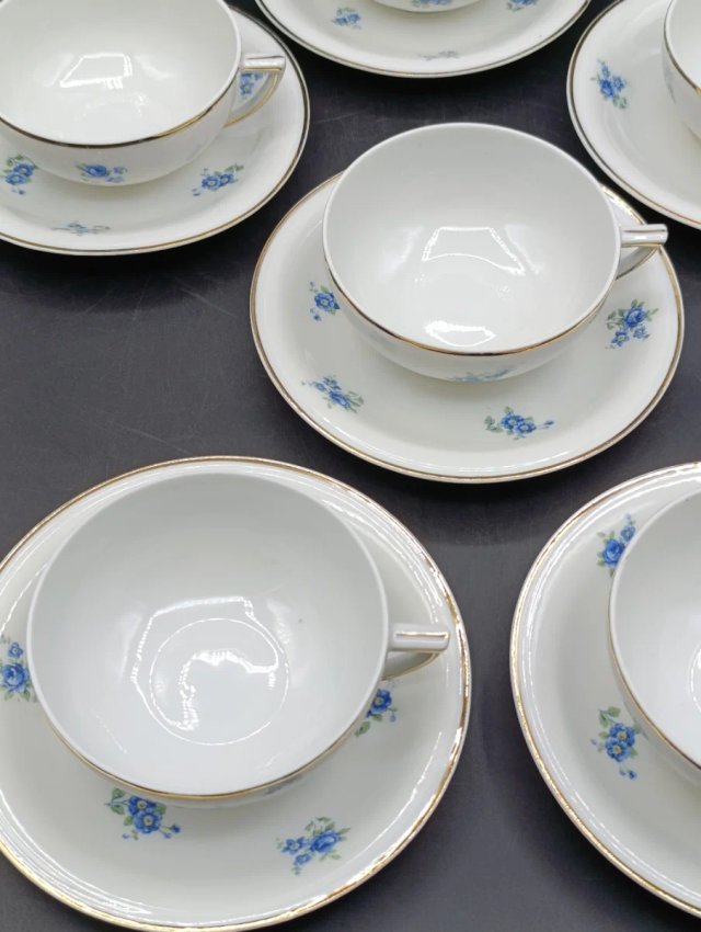 Set tazas café largo o té porcelana francesa