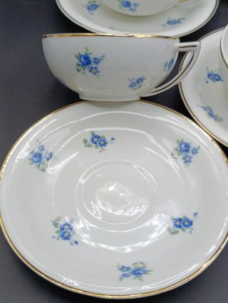Set tazas café largo o té porcelana francesa