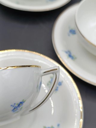 Set tazas café largo o té porcelana francesa