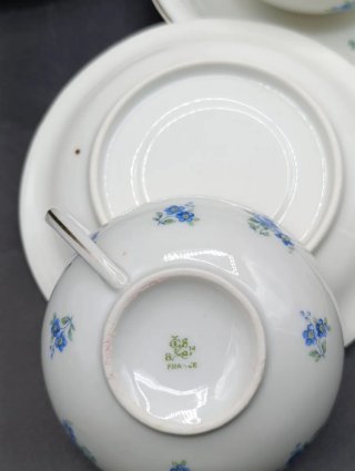 Set tazas café largo o té porcelana francesa