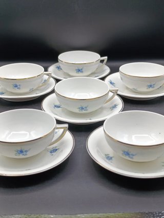 Set tazas café largo o té porcelana francesa