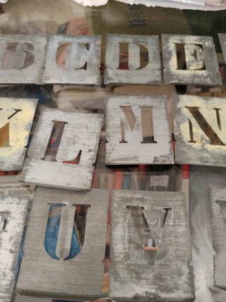 Plantillas Letras Metal Zinc