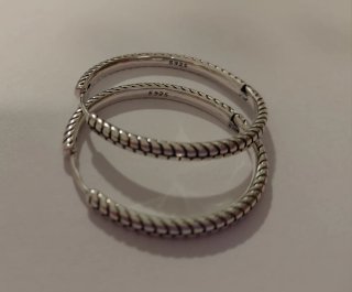 Pendientes aro de plata 3 cm