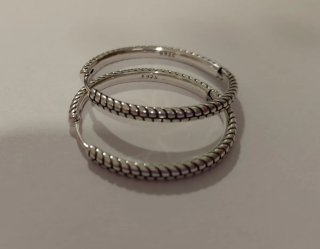 Pendientes aro de plata 3 cm
