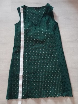Vestido Zara verde calado