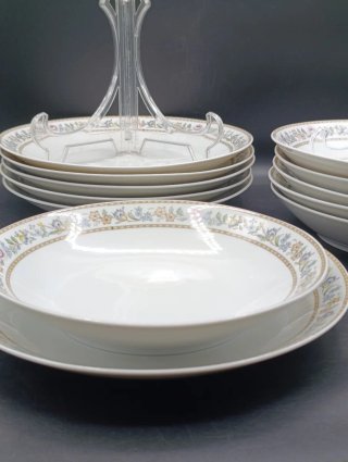Juego 6 servicios platos porcelana Santa Clara