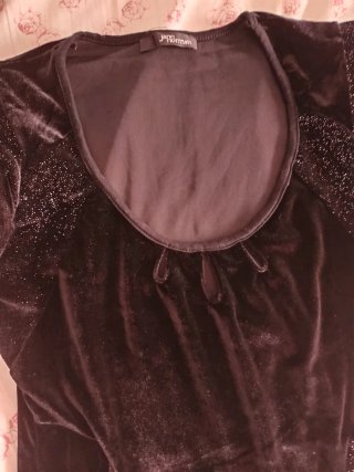 Vestido Terciopelo Negro Encaje
