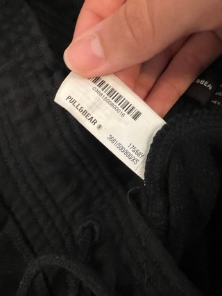 Pantalón chándal negro Pull&Bear
