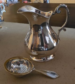 Juego de té plata años 50