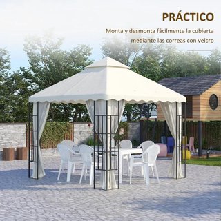 Toldo Repuesto Pérgola 3x3 Ventilado Crema UV