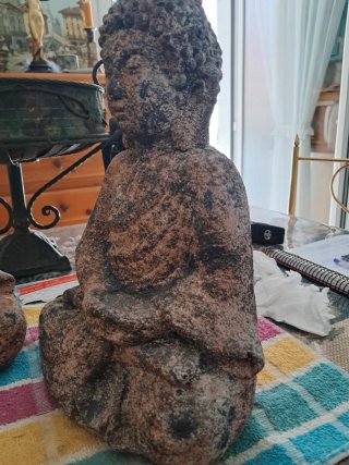 Budas de barro cocido (2 unidades)