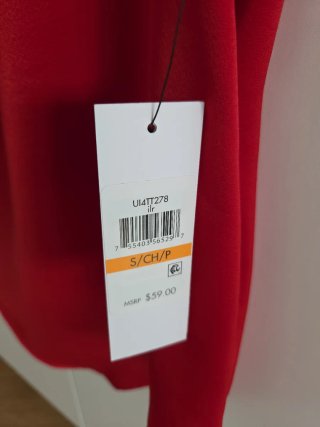 Blusa DKNY Roja Talla S
