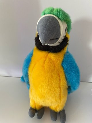 Peluche Loro Azul y Amarillo