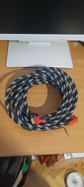 Cable HDMI 10m Trenzado Negro/Gris