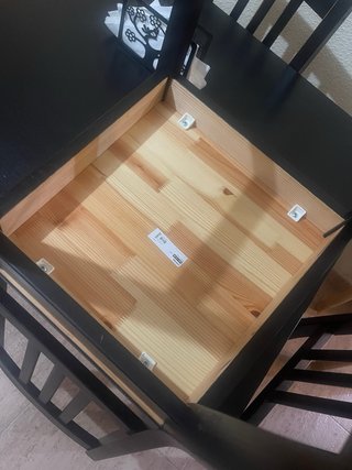 Mesa Comedor Negra con 4 Sillas Ikea