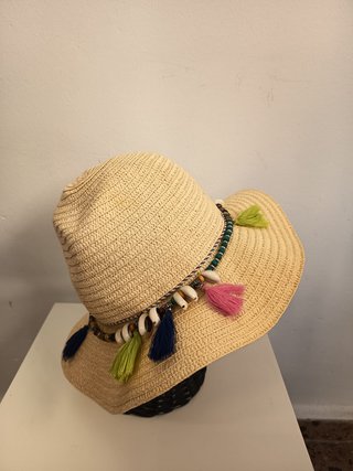 Sombrero de paja pamela corta