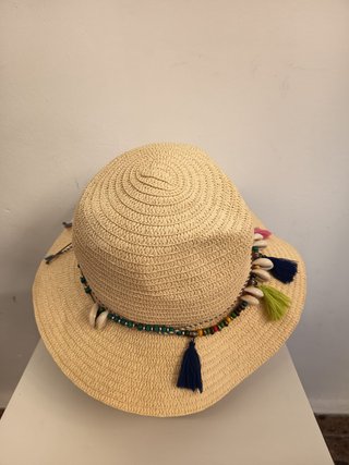 Sombrero de paja pamela corta