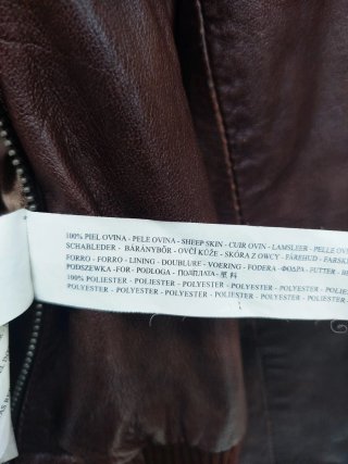 Chaqueta de cuero marrón vintage