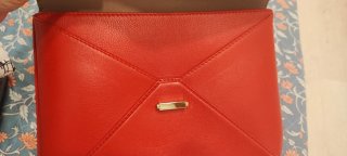 Bolso Carolina Herrera Piel Rojo Dorado