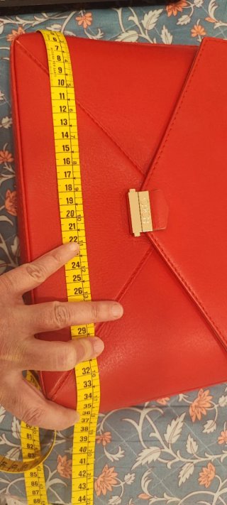 Bolso Carolina Herrera Piel Rojo Dorado
