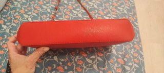 Bolso Carolina Herrera Piel Rojo Dorado